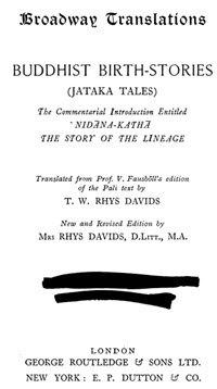 Buddhist Birth-Stories (Jataka Tales) - 10488635